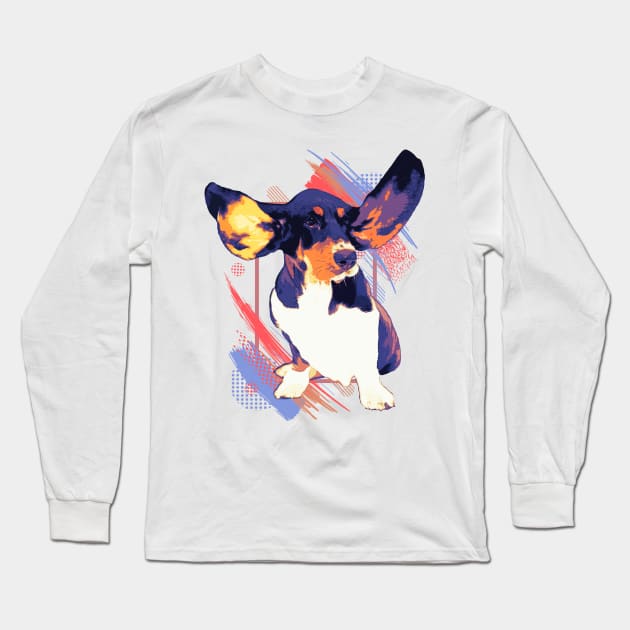 Basset Hound Long Sleeve T-Shirt by Nartissima